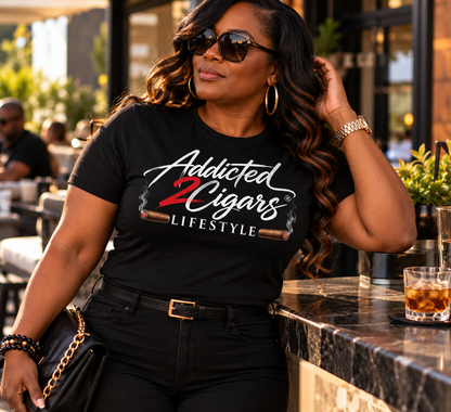 Cigar Script Tee - Black
