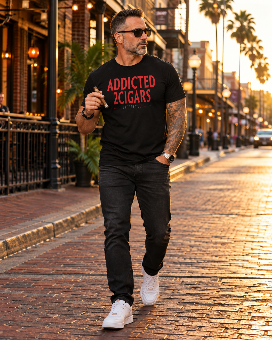 Lifestyle Tee - Black & Red