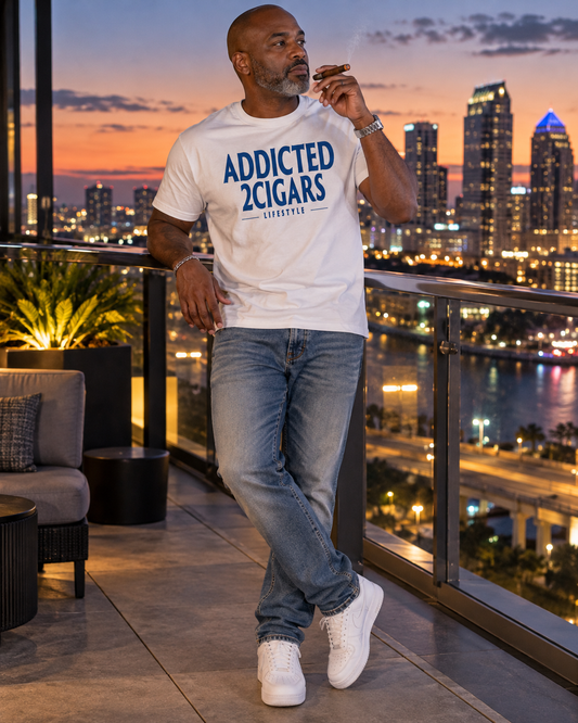 Lifestyle Tee - White & Royal